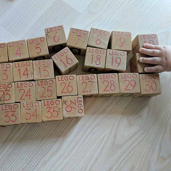 Classic wooden letter blocks.